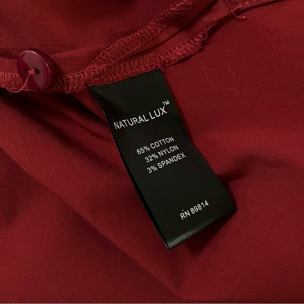 NWT Stella Carakasi Wear Anywhere Shirt Top Button Up Oversized Red Fiesta L/XL - Picture 11 of 12